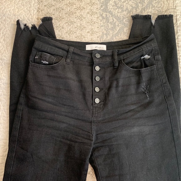 KanCan Pants - Kan Can Black Distressed Skinny Jeans